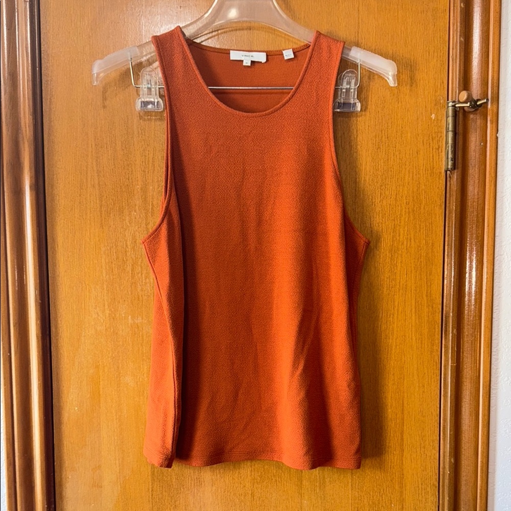 VINCE Sleeveless Orange Top